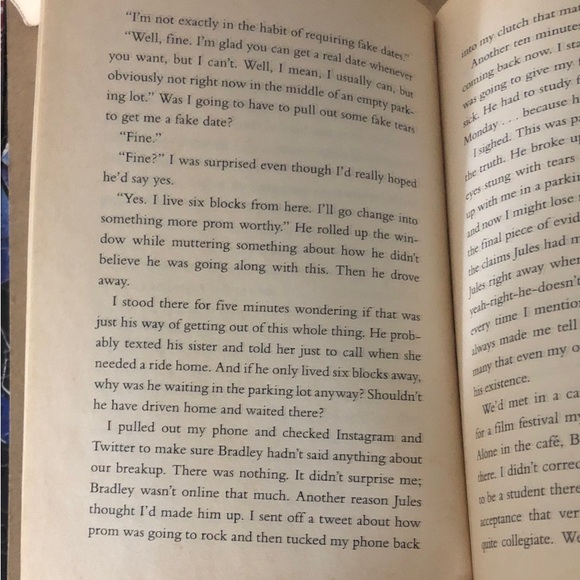 The Fill-In Boyfriend by Kasie West - Pink Accent Paperback - Picture 10 of 12